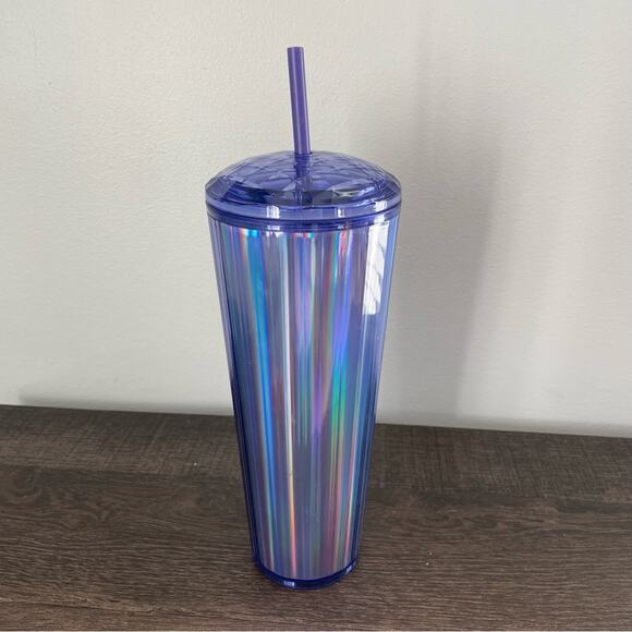 Starbucks NWT Purple Dome Lid Wisteria Kaleidoscope Venti Cold Tumbler 24oz 2022 - Picture 3 of 6